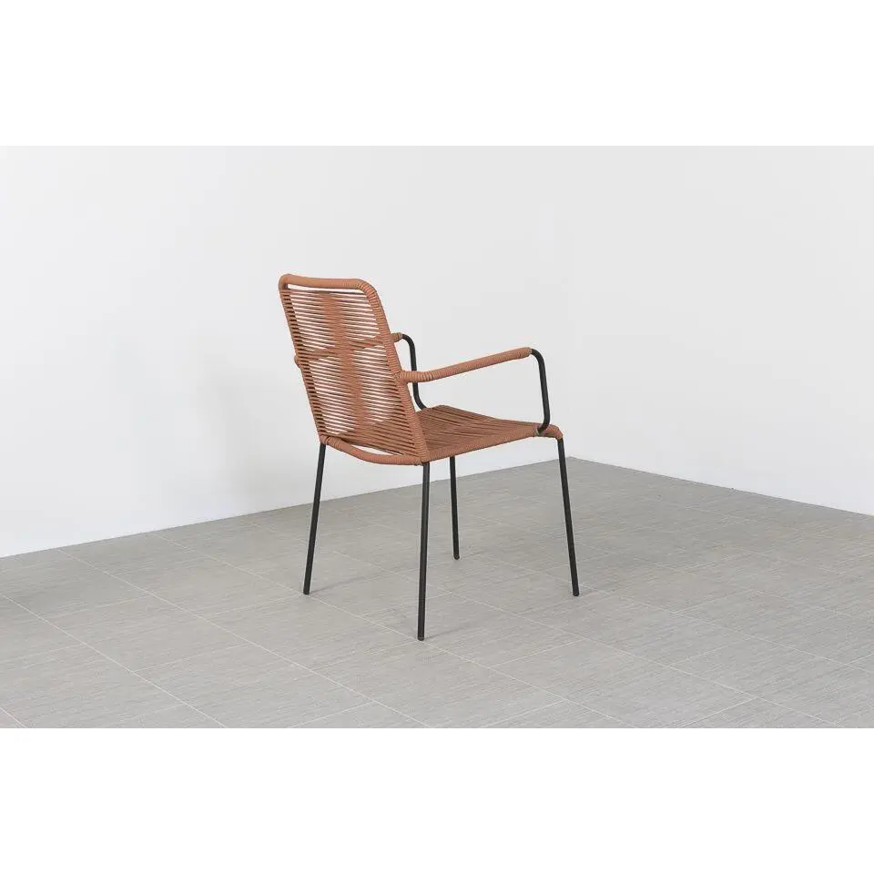 VDG Set van 6 - Denver Rope stapelbare stoel - Terracotta