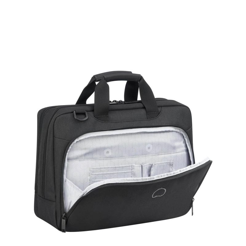 Sacoche ordinateur Esplanade 2 compartiments 15.6 pouces 41 cm Noir profond