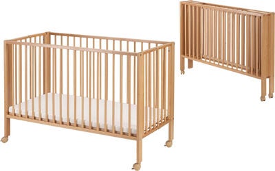 tiSsi  Sammenleggbar Sprinkelseng med Madrass, Beige