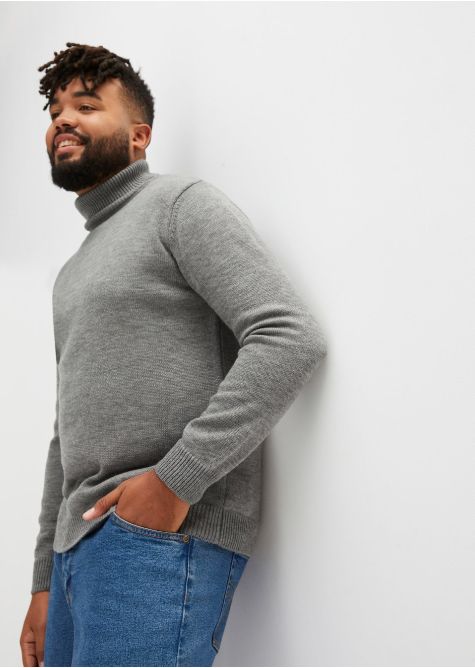 Pull col roulé