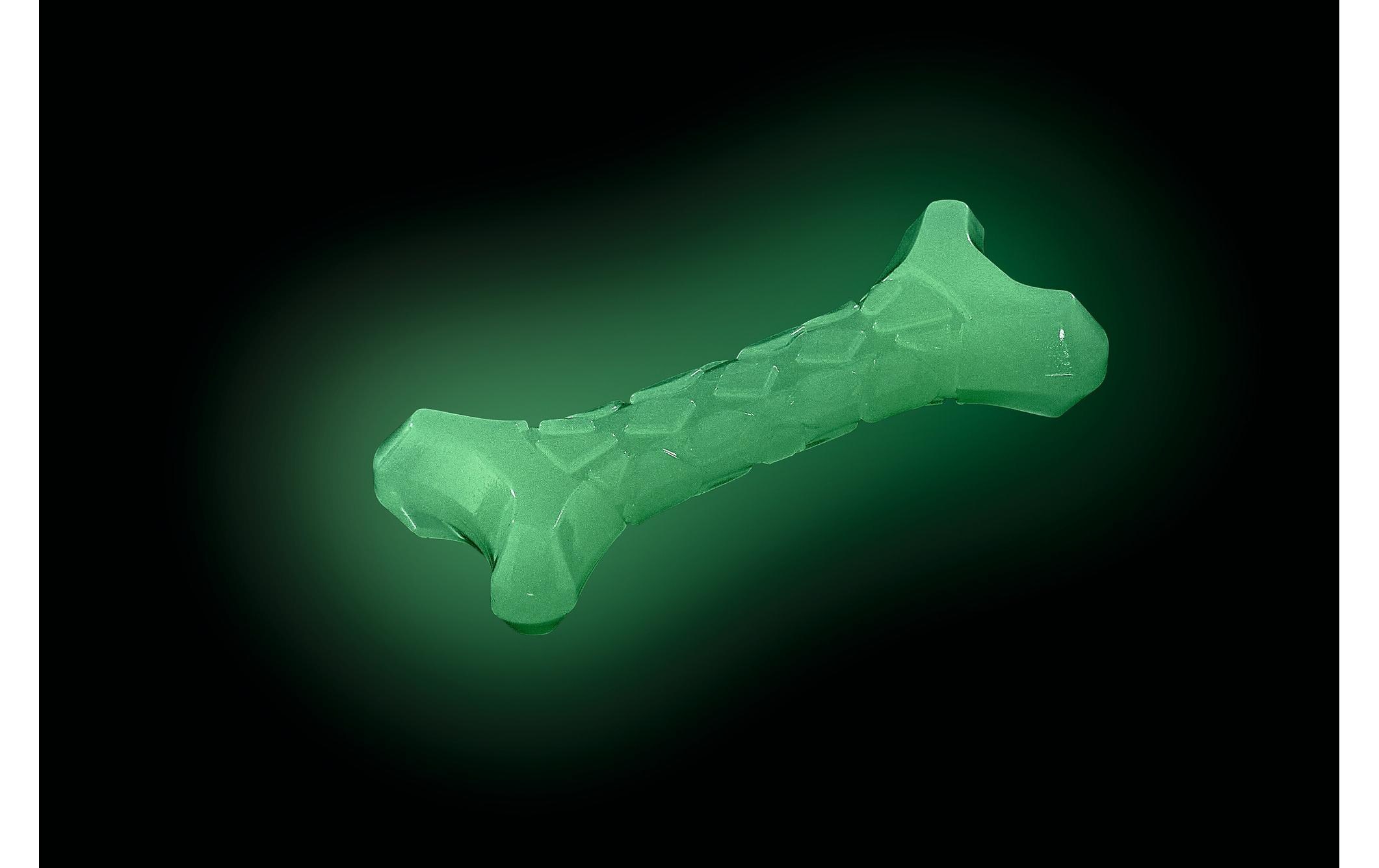 Hunde-Spielzeug Aqua Kisa Knochen 11 cmFluoreszierendes Wurf- und Apportierspielzeug