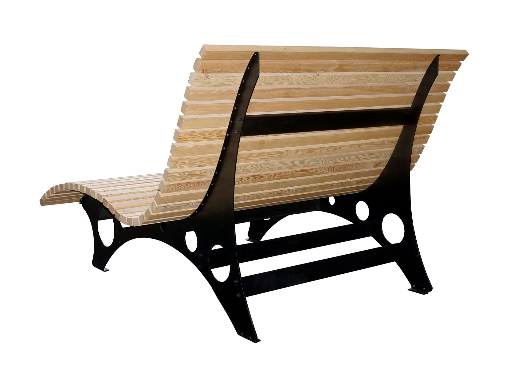 Home Deluxe Wellenholzliege TAIGA 150cm