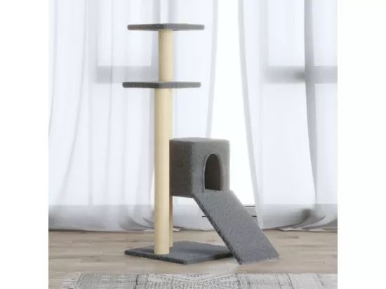 Arbre à chat avec griffoirs en sisal Gris clair 92 cm