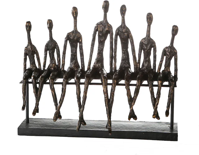 Casablanca by Gilde Dekofigur »Skulptur Community« Dekoobjekt, Höhe 35 cm, mit Spruchanhänger, Wohnzimmer