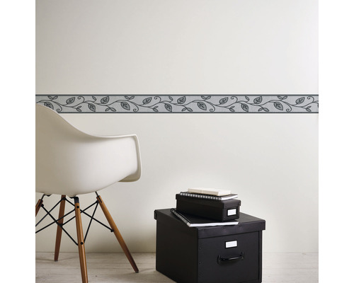 Rand 2622-19 Alleen Randen 9 zelfklevende vellen grijs 5 m x 5 cm