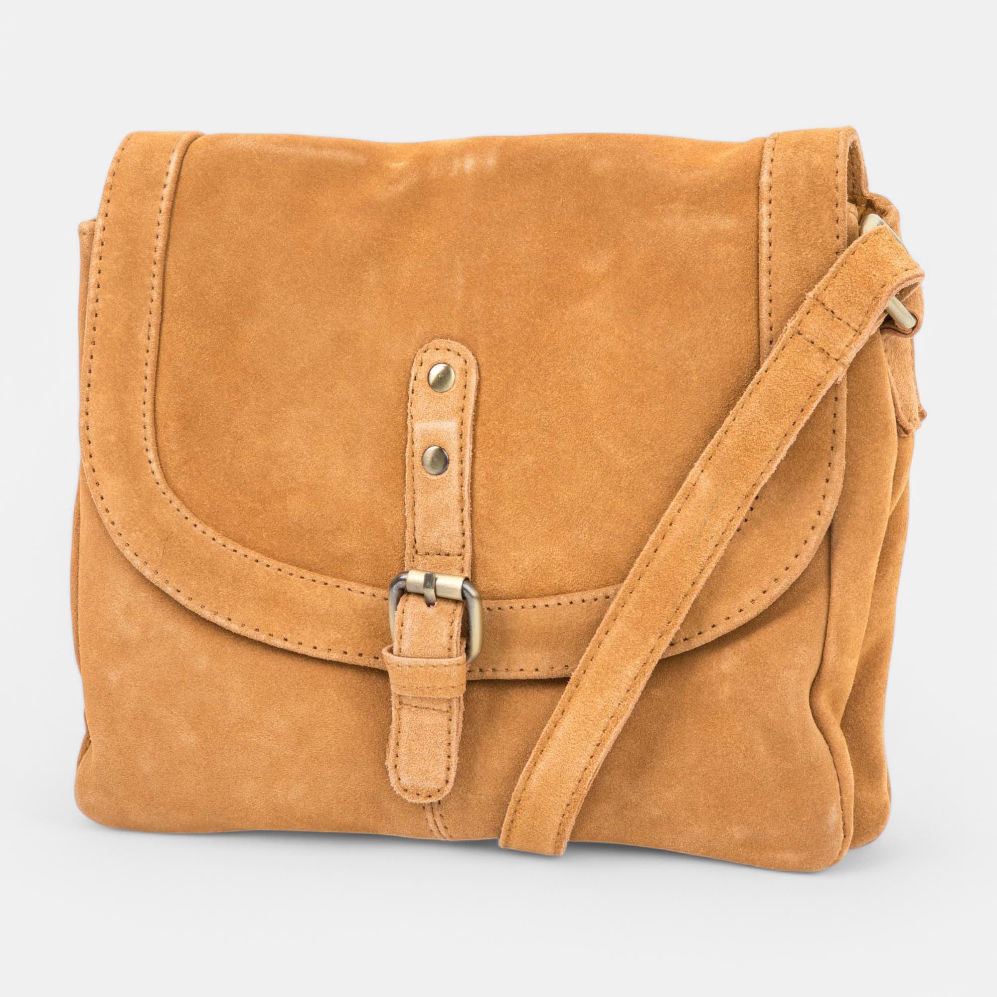 Sac bandoulière en cuir jaune