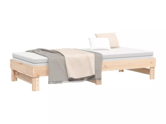 Lit coulissant 2x(80x200) cm Bois de pin massif