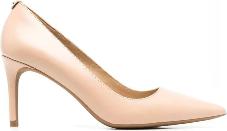 Michael Kors Alina Leren Décolleté in Blush Kleur Beige Dames