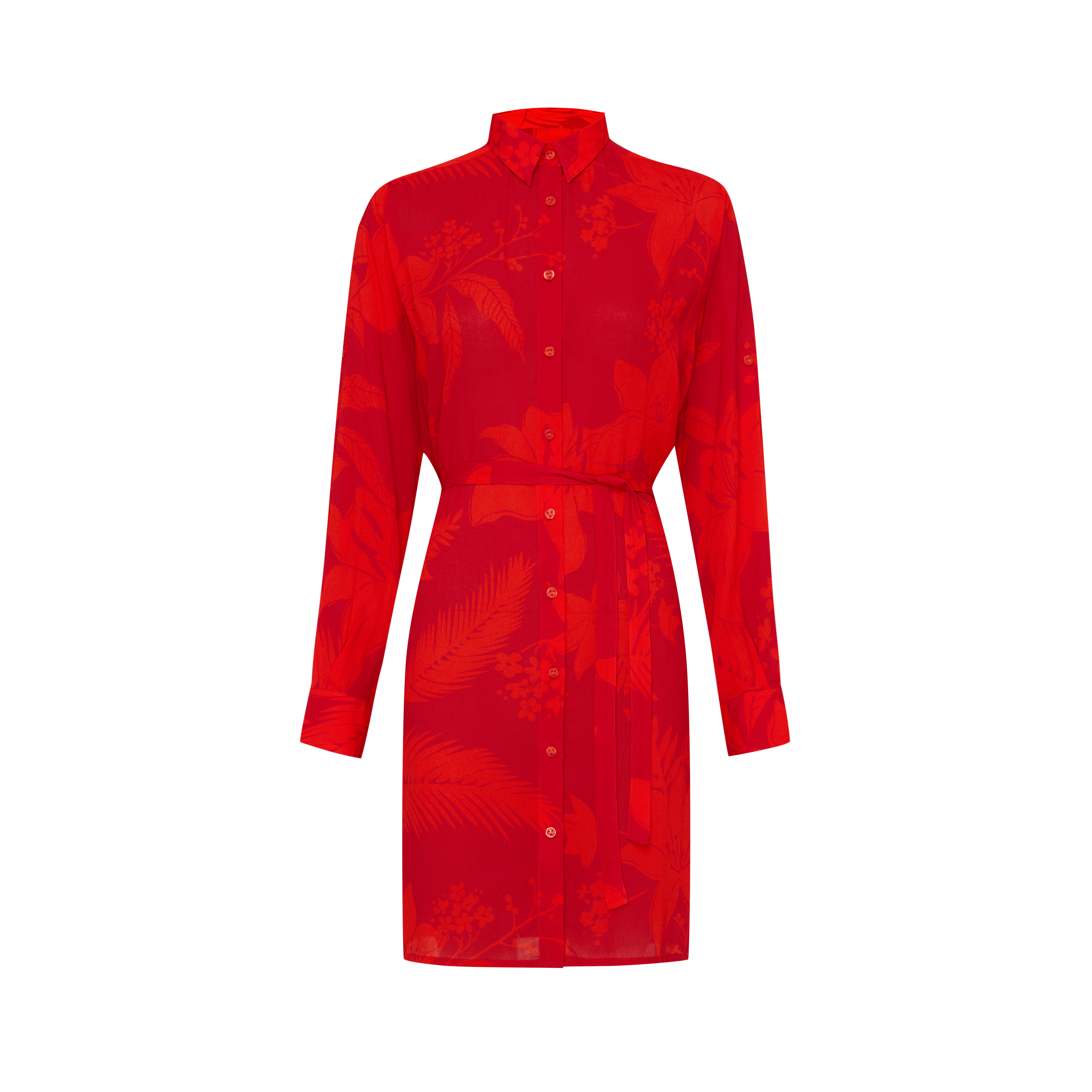 Robe chemise en viscose femme Flower Power