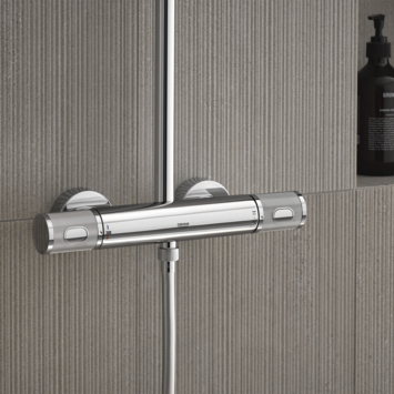 Grohe regendoucheset Quickfix Vitalio Joy 310 met handdouche en thermostaatkraan 3 standen chroom