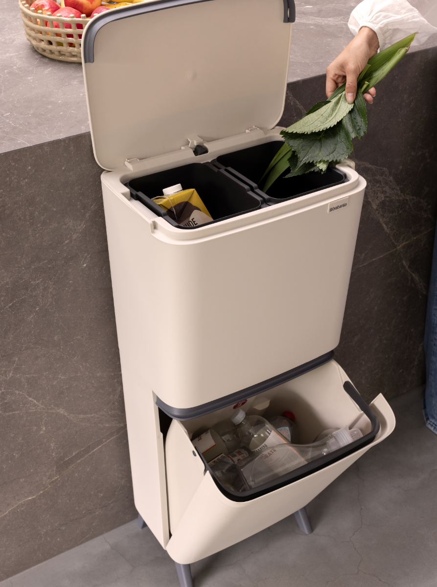 SortUp Recycle Prullenbak Hi, 10 10 25 liter - Soft Beige