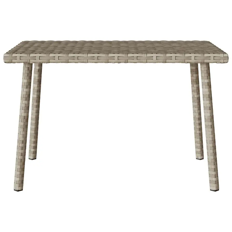 vidaXL - Tuin Salontafel - Grijs - Poly rattan - 60 x 40 x 37 cm