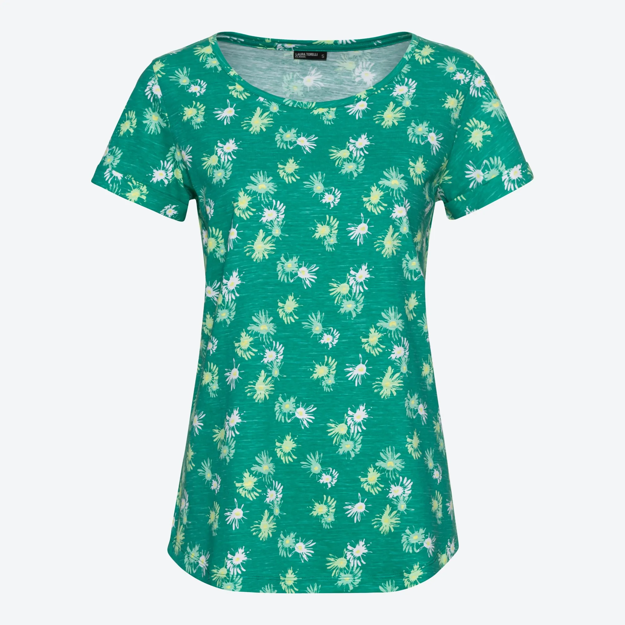 Damen-T-Shirt mit Blumenmuster
