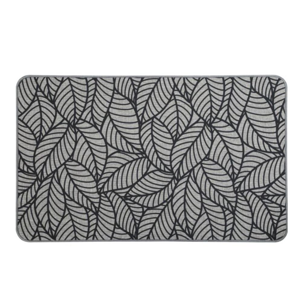 NO MARK Tapis Noir/Gris à Imprimés 50x80cm Jungle