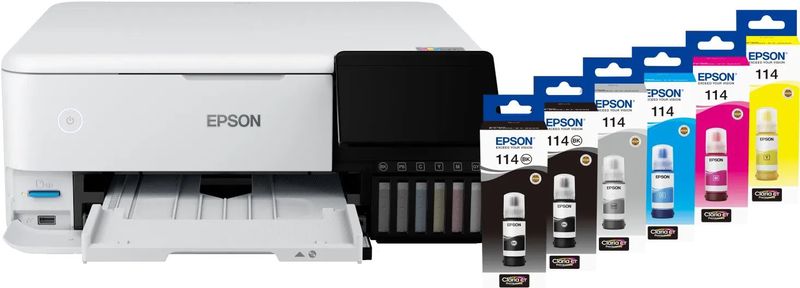 Epson EcoTank ET-8500 - All-in-One Fotoprinter - Inclusief 1 Set Extra Inktflesjes