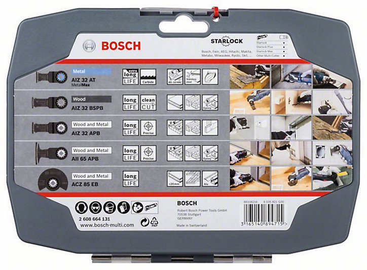 Coffret lames bois et métal Bosch 5 pièces