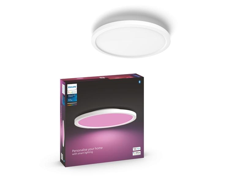 Philips Hue Panel White & Color Ambiance Surimu, Ø 39.5 cm, Flaches Hue Panel