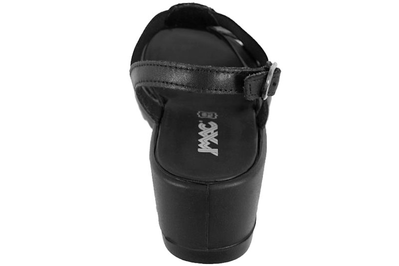 IMAC SANDAL I SORT SKIND MED STEN