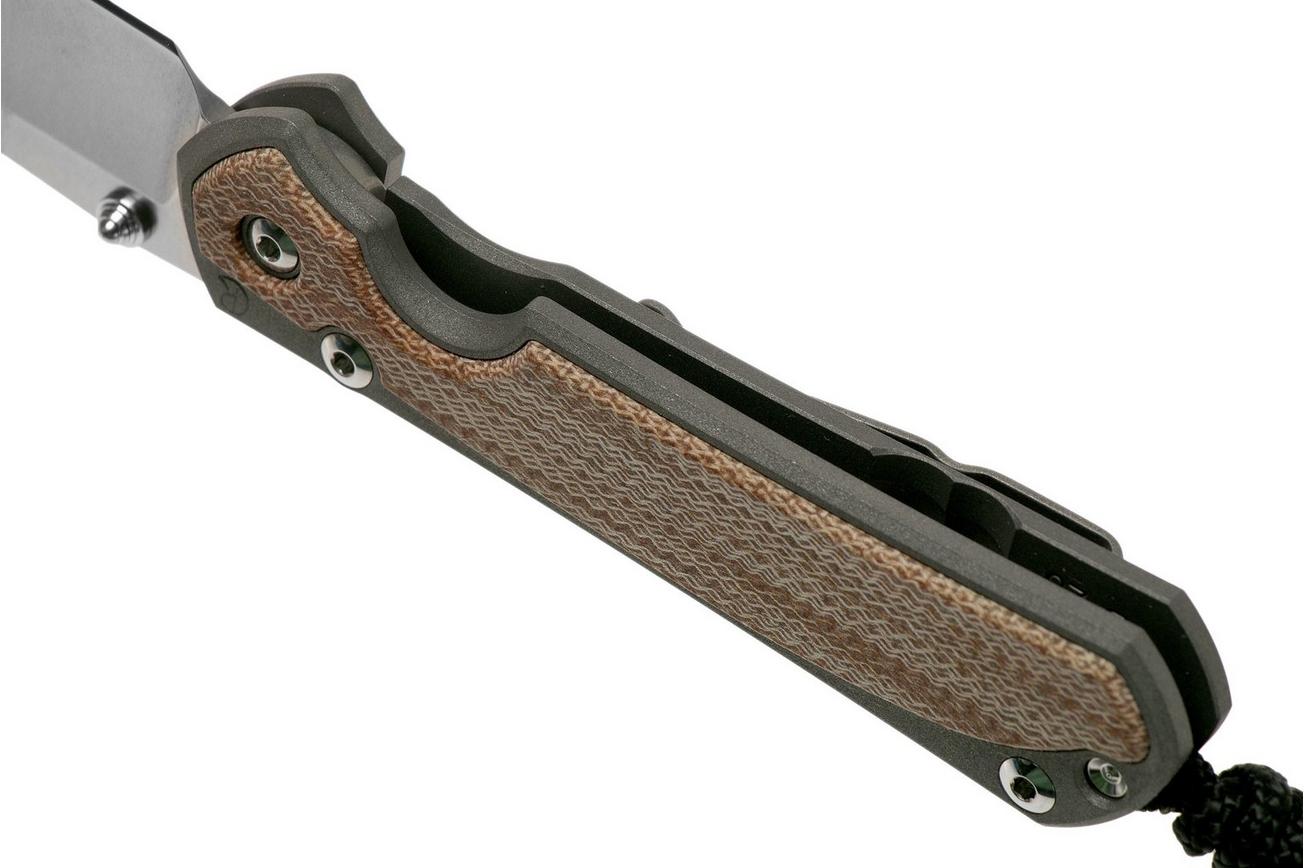 Chris Reeve Sebenza 31 Small Natural Micarta inlay S31-1213 linkshandig zakmes