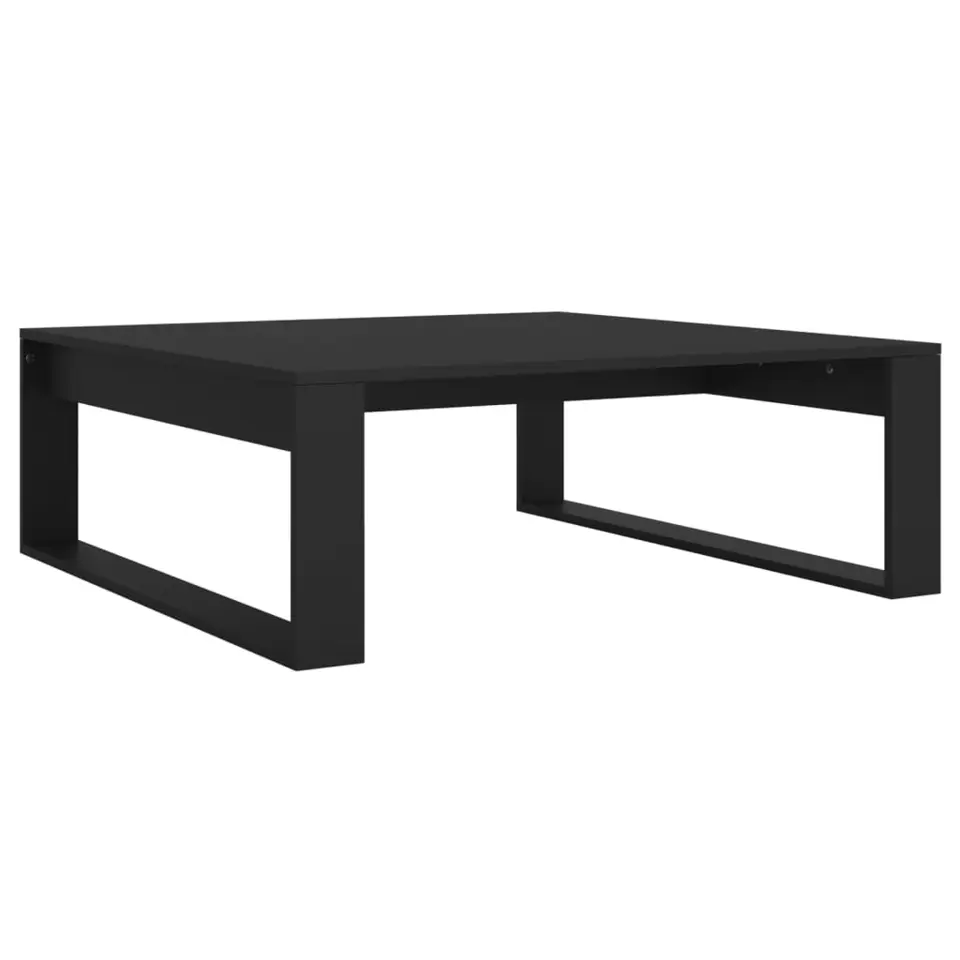 vidaXL - Tafel - Zwart - Bewerkt hout - 100 x 100 cm
