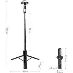 Perche à selfie magnétique BT 5.0, bluetooth