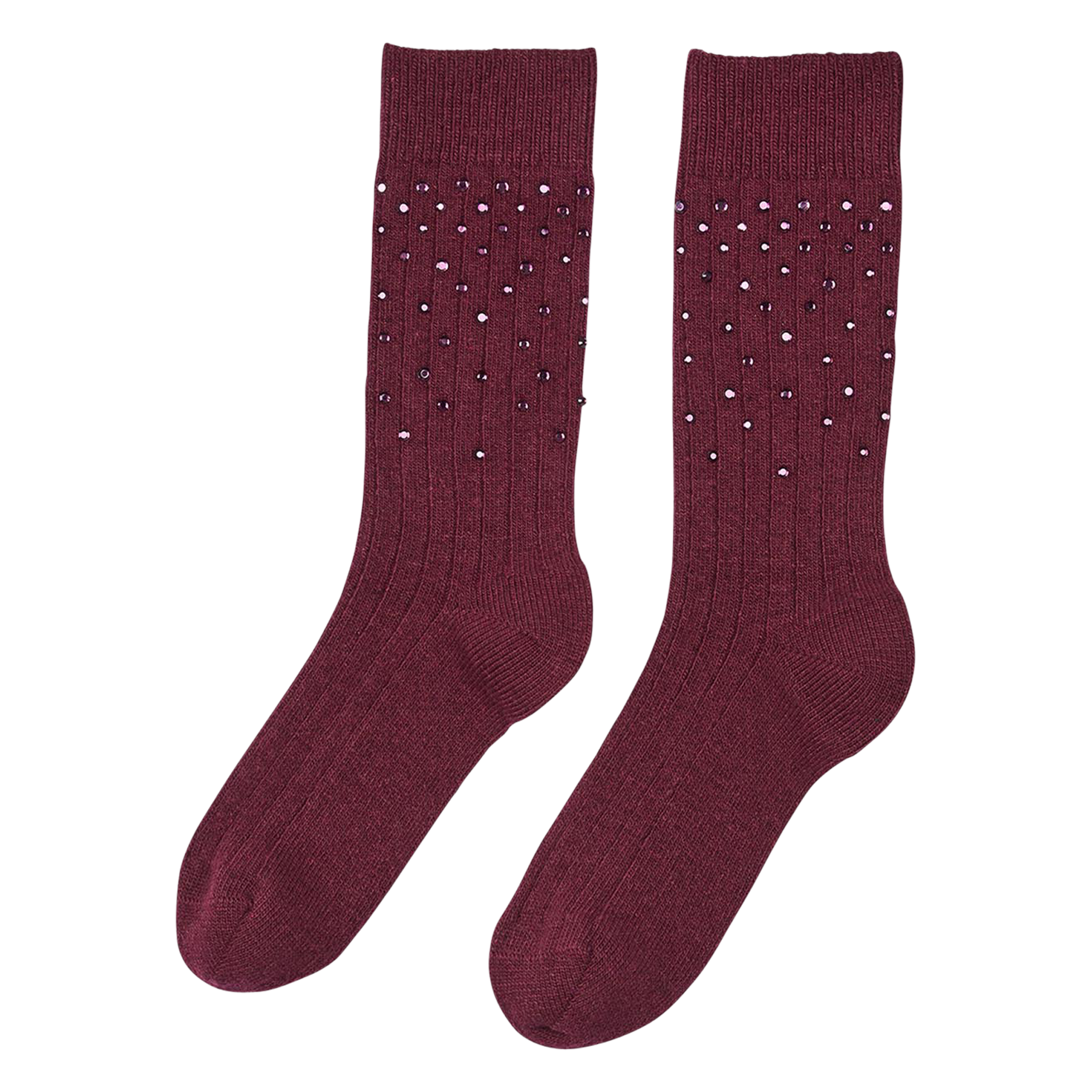 Chaussettes à strassées | Rouge