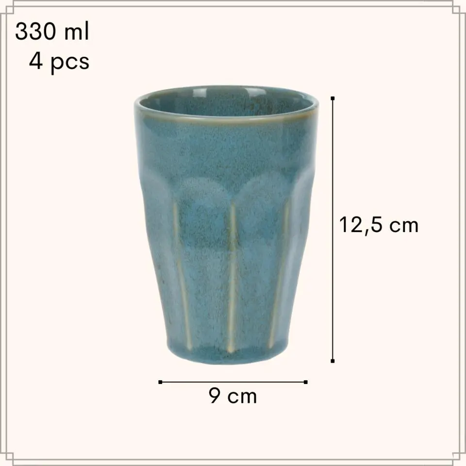 OTIX Cappuccino Mokken 330 ml Koffietassen Latte Macchiato Glazen Set van 4