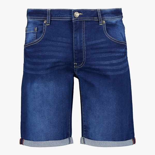 Unsigned heren jog denim short donkerblauw