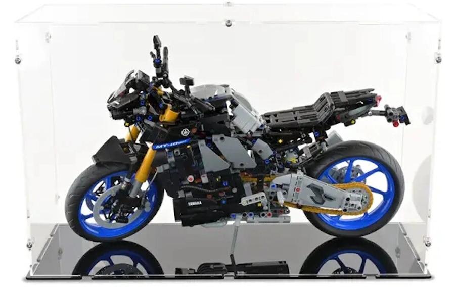 Baukasten Acryl-Display für LEGO 42159 Yamaha MT-10 SPAcry-Display-Box mit schwarzem Boden