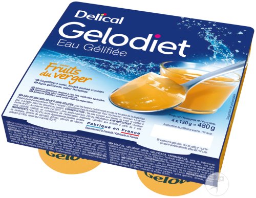 Gelodiet Eau Gélifiée Fruits Du Verger 4x120g