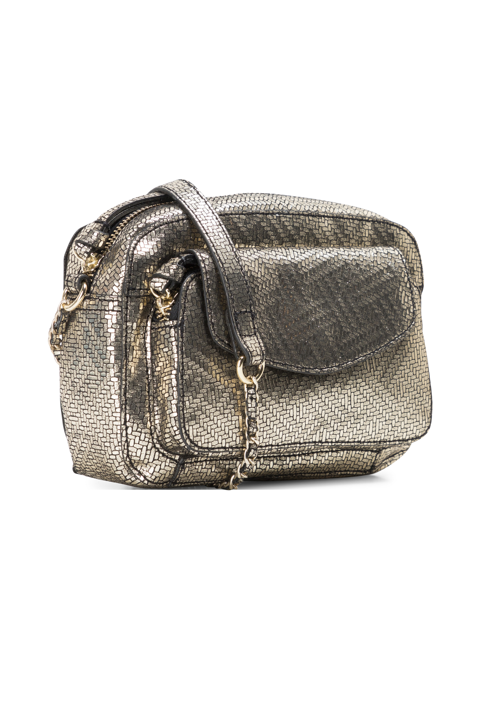 PIECES Sac à bandoulière PCDAINO LEATHER CROSS BODY FC Doré
