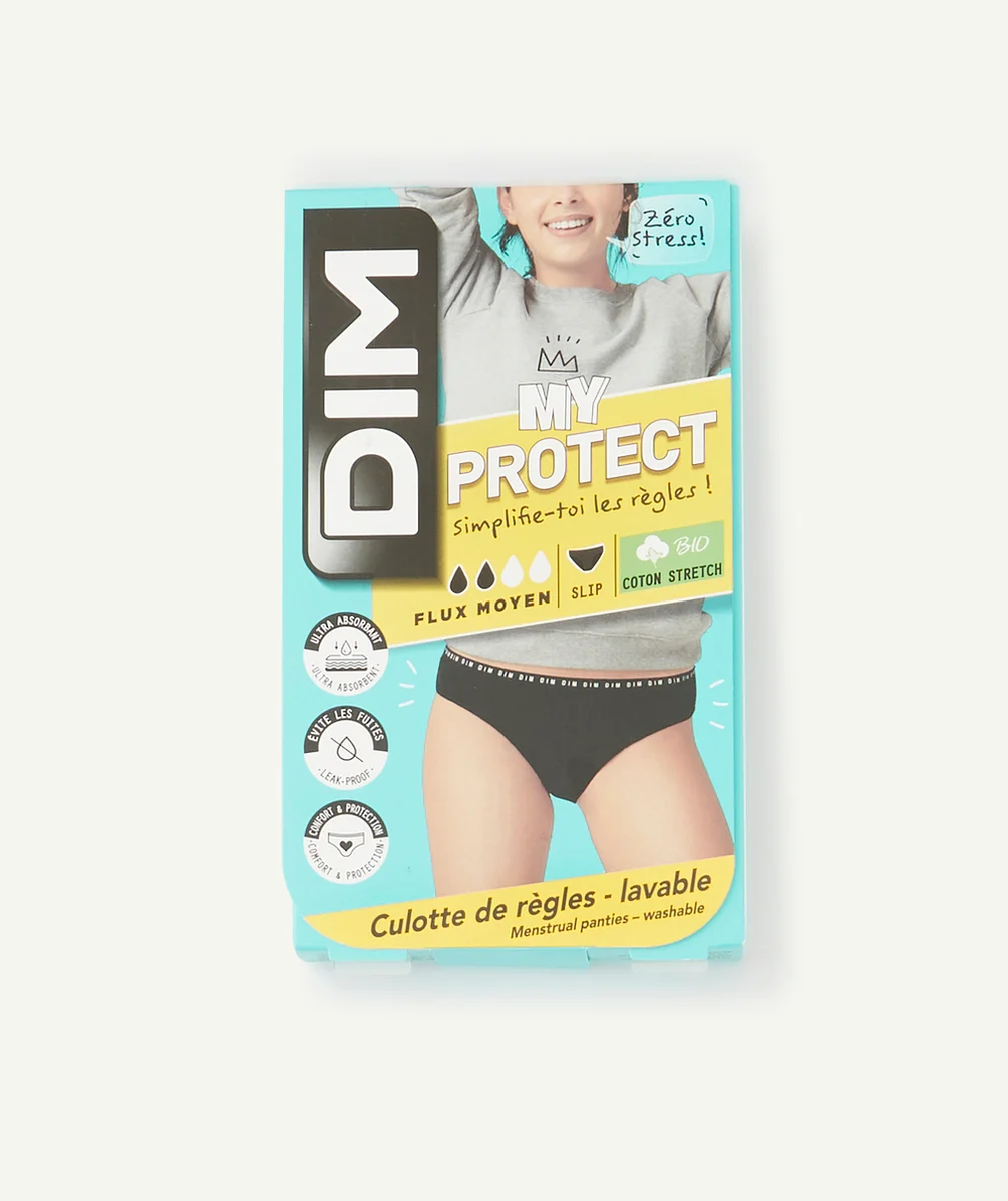 DIMCULOTTE DE RÈGLES LAVABLE POUR FLUX MOYEN EN COTON BIO
