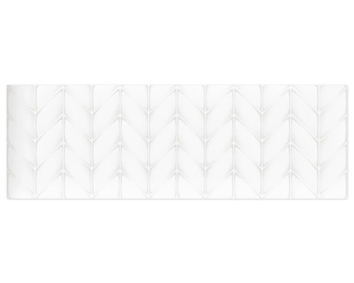 Aden Snow wandtegel, wit 3D glanzend, 30x90 cm, gerectificeerd