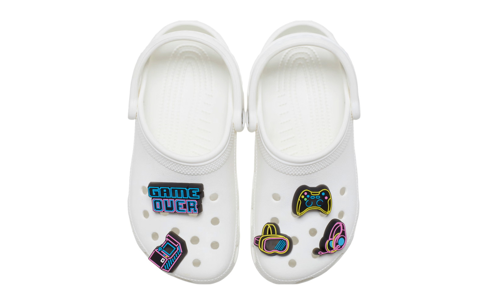 Crocs Jibbitz Lights Up Neon Gamer Schuhanstecker 5er Pack