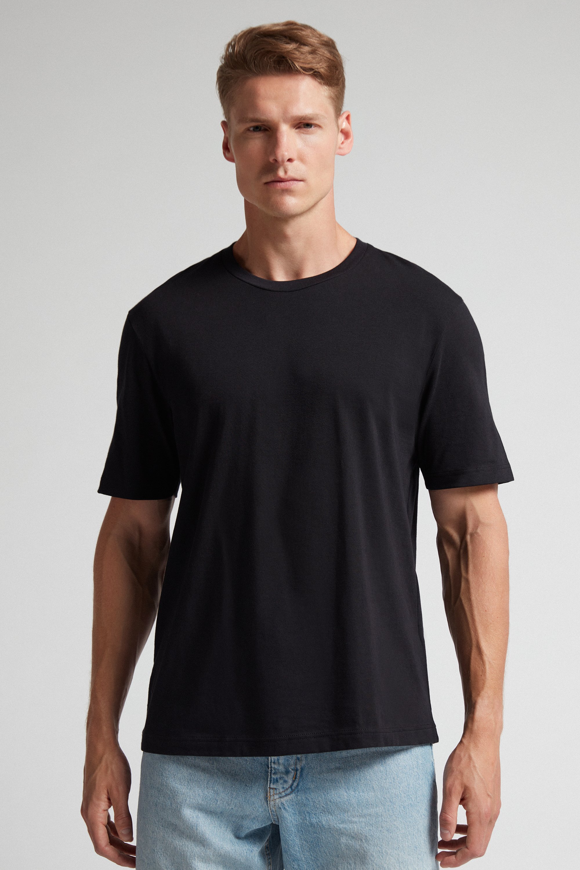 Camiseta de malha de algodão