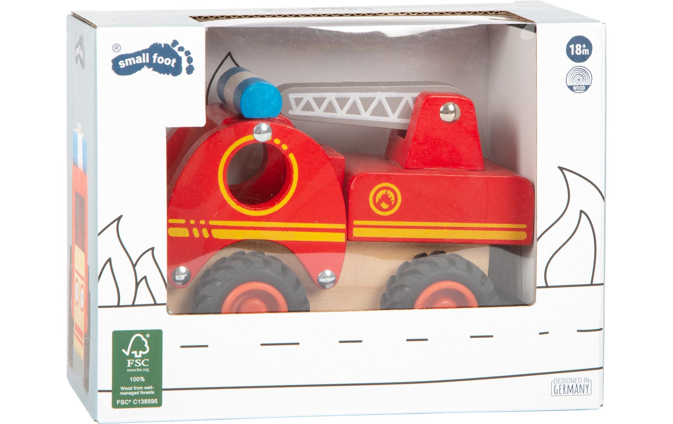 FeuerwehrfahrzeugKompaktes Feuerwehrfahrzeug aus Holz