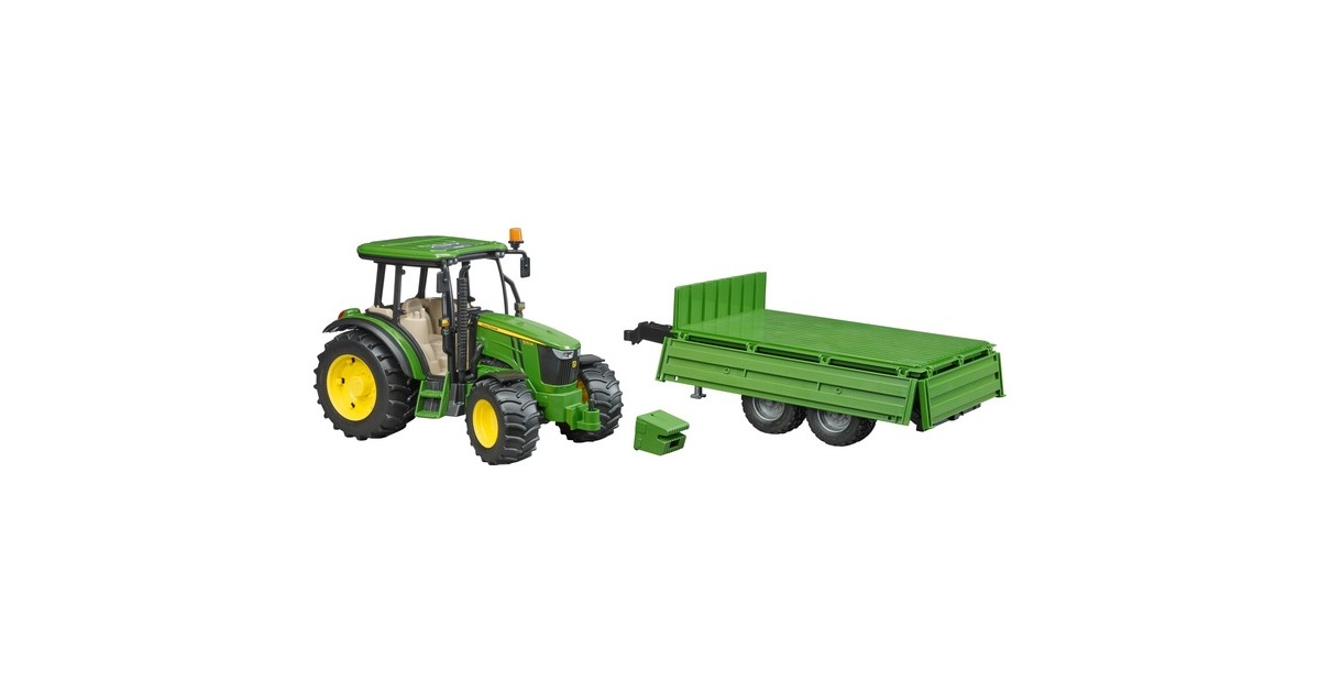 bruderJohn Deere 5115M met aanhanger Modelvoertuig  (02108)