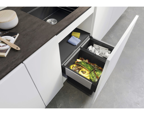 BLANCO Inbouw afvalbak SELECT II 60/2 Inhoud 1x 30 l en 1x 19 l 526203