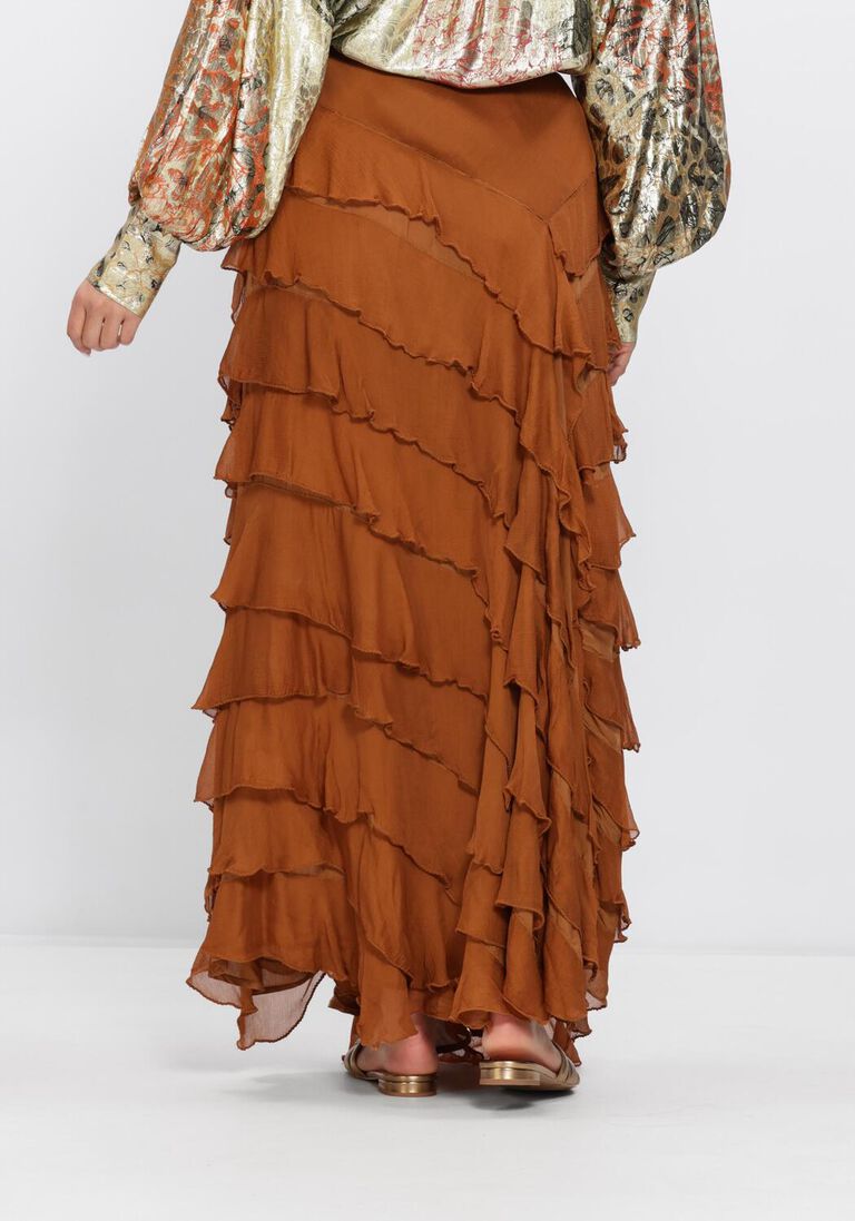 bruine mes demoiselles maxirok cherry