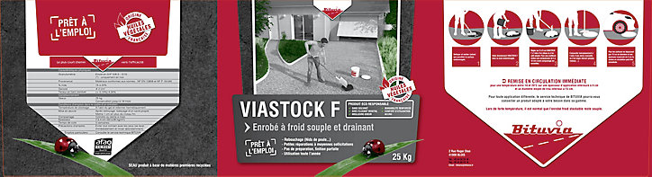 Enrobé à froid souple et drainant Viastock rouge 25kg