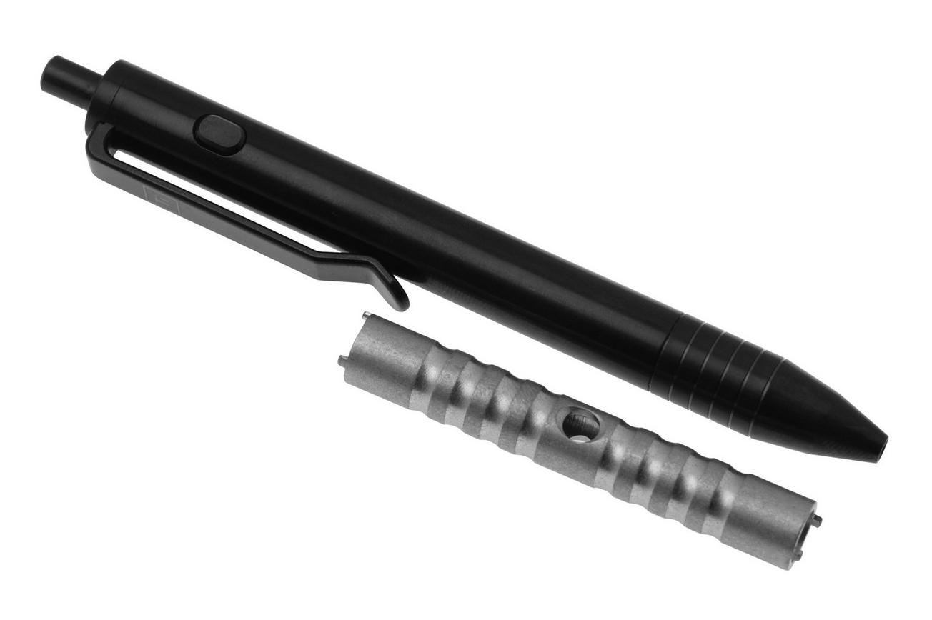 Big Idea Design Mini Dual Side Click Pen MDSC-DLC Black DLC Titanium, everyday carry pen