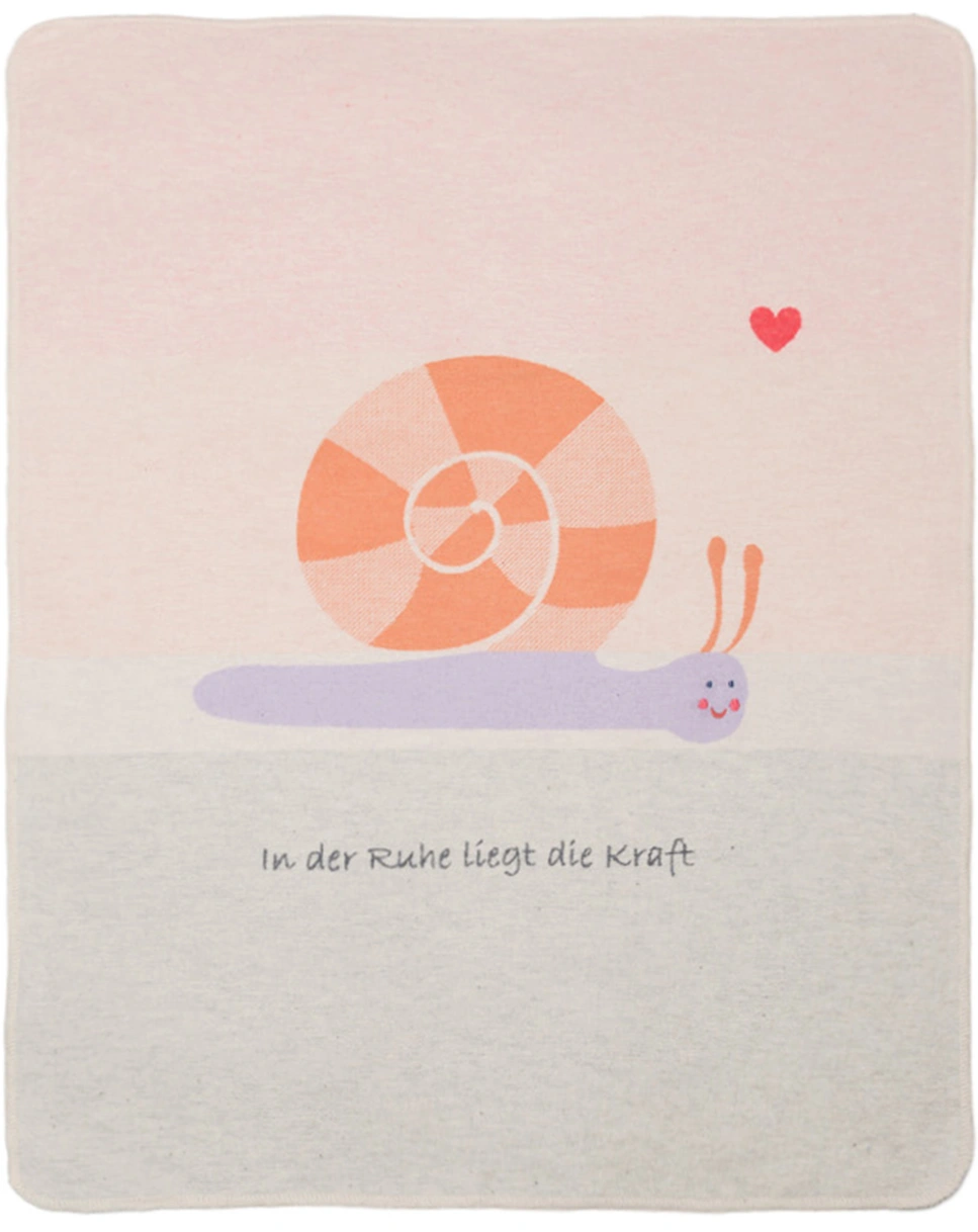 Babydecke JUWEL - SCHNECKE (70x90) in rosa