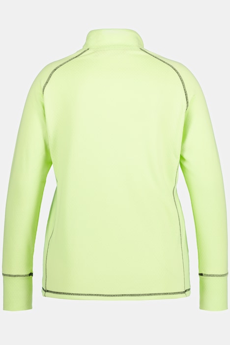 Sweatshirt, Stehkragen, Zipper, Langarm, Daumenloch