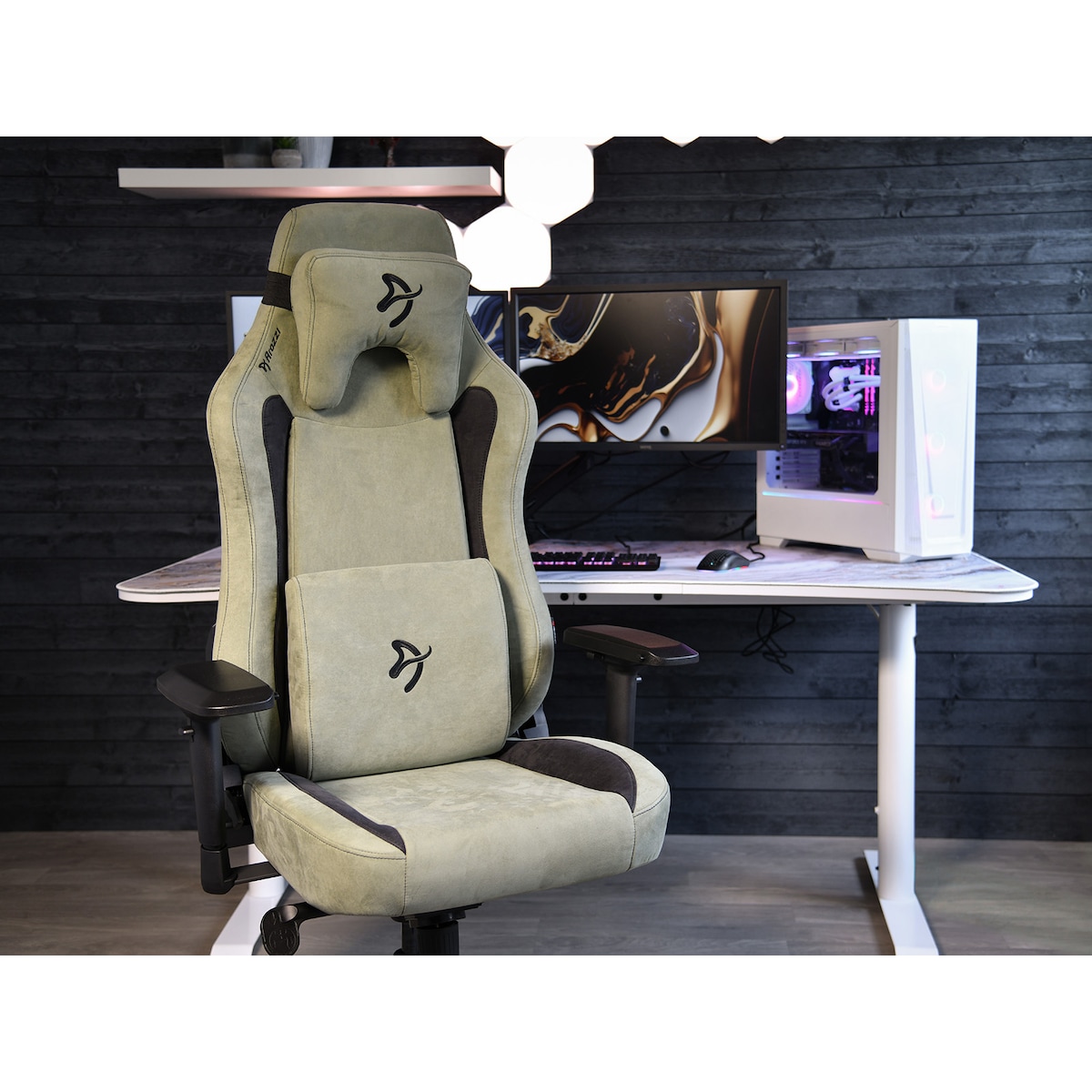 Arozzi Vernazza Supersoft Fabric gamingstol (grønn)