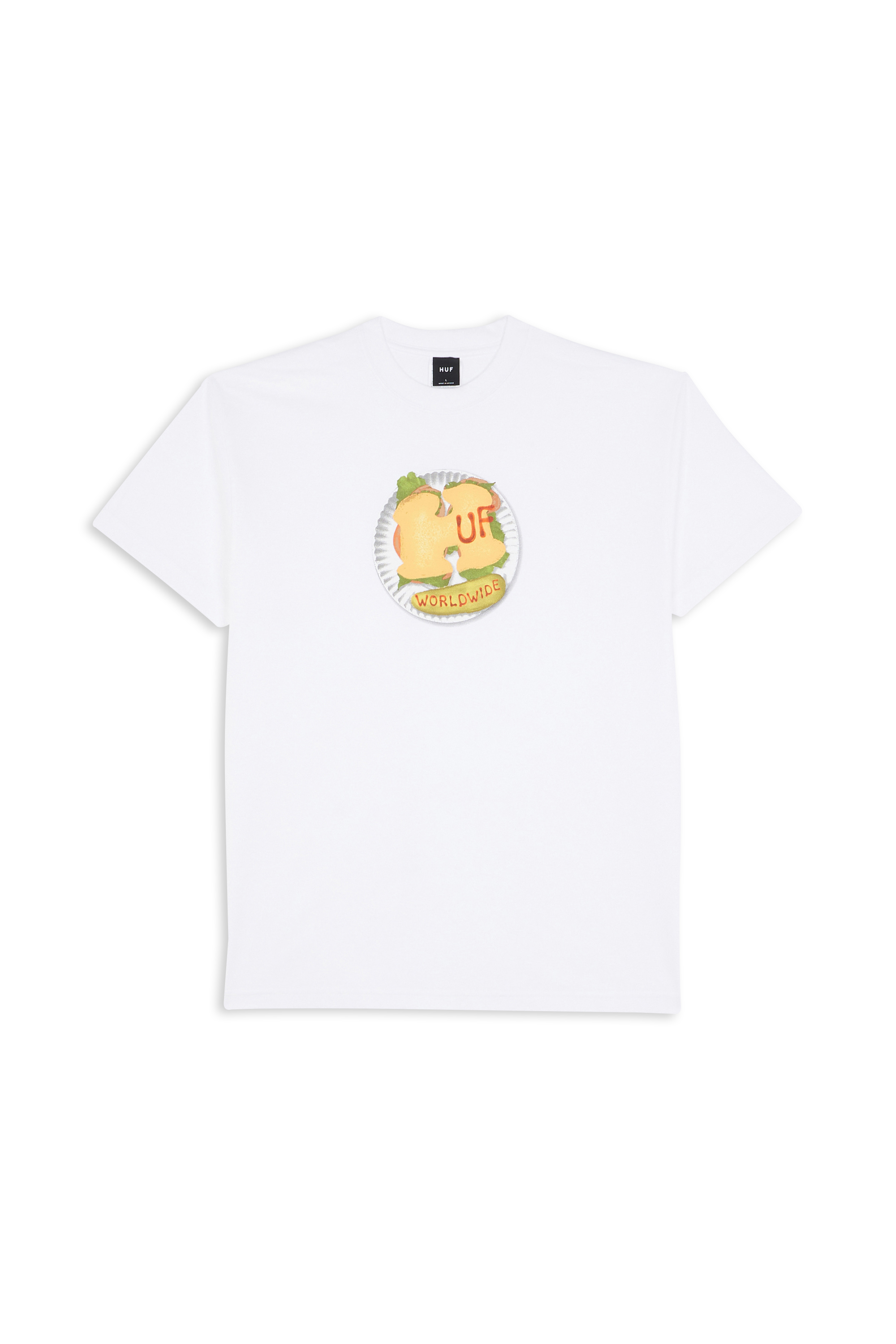 HUF T-shirt  AL FRESCO Blanc