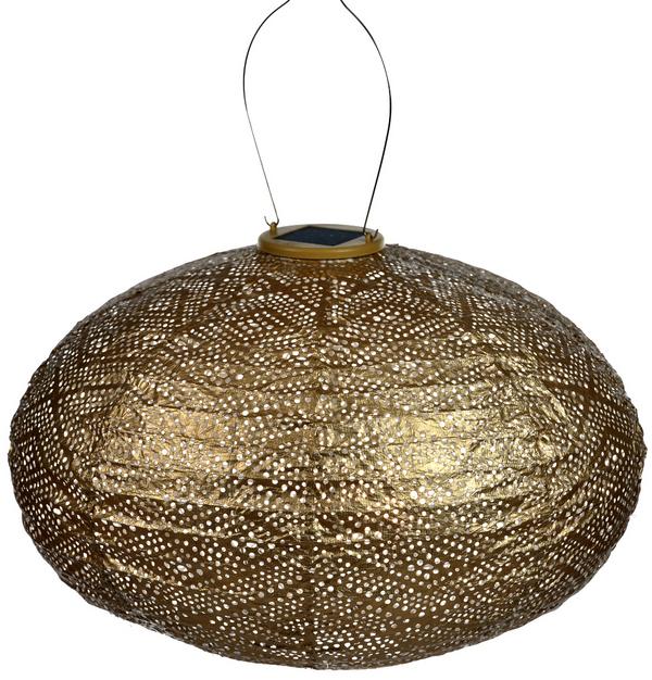 Lumiz Solar-Lampion Oval Ikat, ca. Ø40/H27 cm