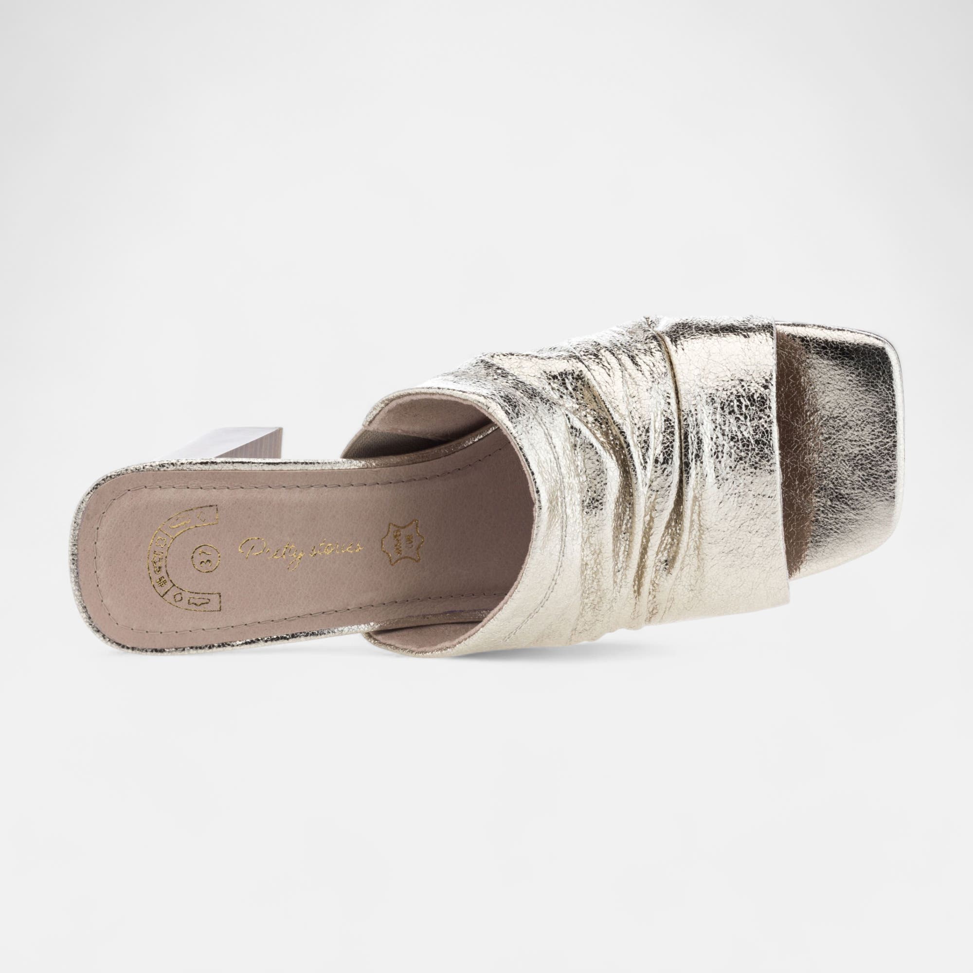 Mules à talon Femme or