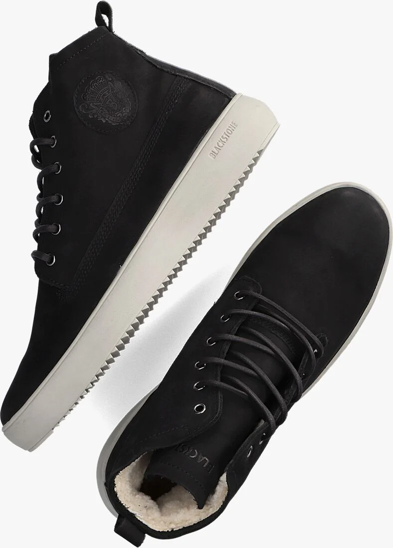 BLACKSTONE zwarte blackstone hoge sneaker aspen