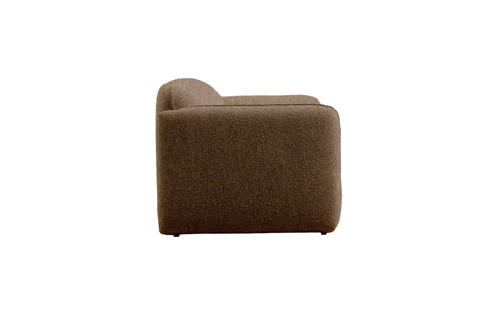 Fluff 3-seter Tekstil Storm 18 Dark Beige med sorte ben