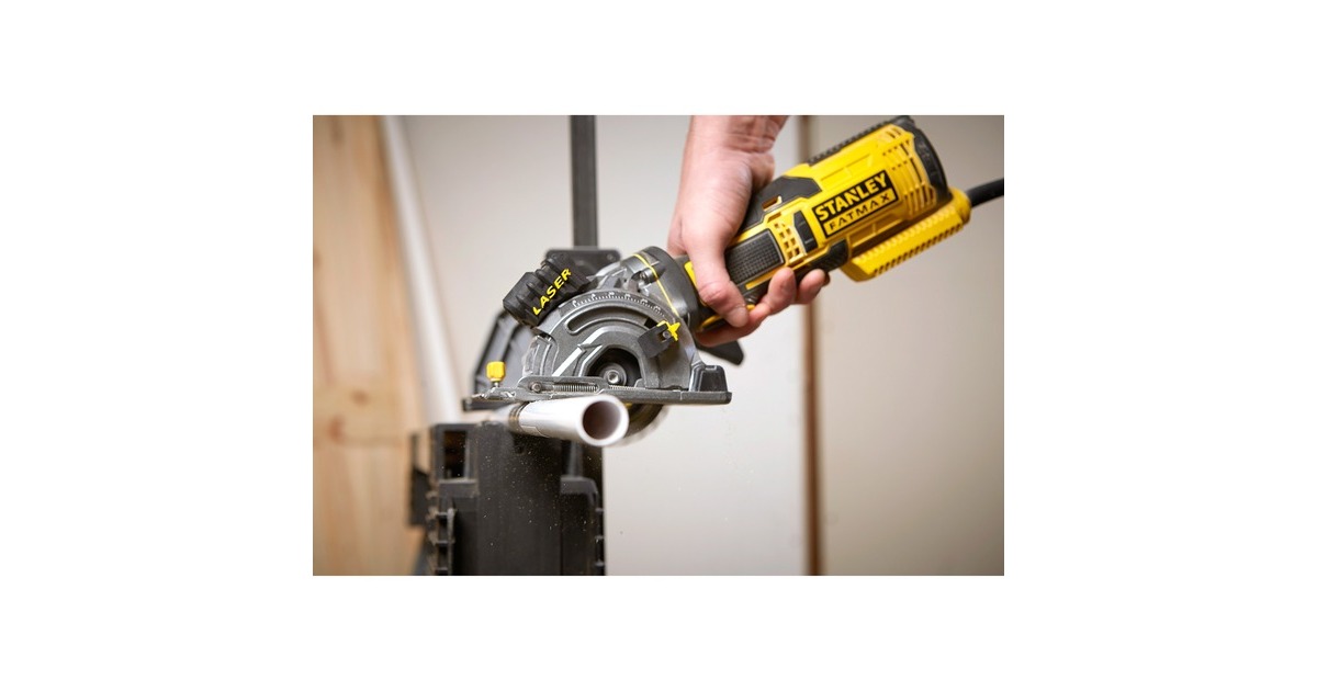 StanleyFATMAX 650W Multimateriaalzaag handcirkelzaag  (Geel/zwart, met koffer)